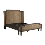Gabby Camille Panel Bed, King, Natural Gray Rattan, Cerused Ash, 83.25"W (SCH-169350 YUU6003Q9C) 