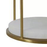 Gabby Joan Table Lamp, 1-Light, Brass, White Linen Shade, 38.5"H (SCH-169085 YUU6003R8A) 