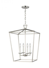 Visual Comfort & Co. Studio Collection Dianna Pendant, 4-Light, Brushed Nickel, 17"W (5392604-962 70708V5) 