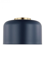 Visual Comfort & Co. Studio Collection Malone Flush Mount, 1-Light, LED, Navy, 10.75"W (7505401EN3-127 70703YE) 