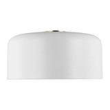 Visual Comfort & Co. Studio Collection Malone Flush Mount, 1-Light, LED, Matte White, 15.75"W (7705401EN3-115 70703Z3) 