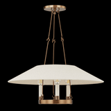 Troy Archive Chandelier, 3-Light, Bronze, Natural Shade, 25"W (F1625-BRZ UJPM) 
