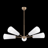 Troy Camarillo Chandelier, 5-Light, Patina Brass, Sfumato Shade, 45"W (F1645-PBR UJPP) 