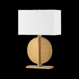 Troy Colma Table Lamp, 1-Light, Patina Brass, White Shade, 26"H (PTL7026-PBR XAH9) 