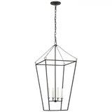 Visual Comfort & Co. Signature Collection Malloy Open Frame Forged Lantern - Aged Iron 38.25" 