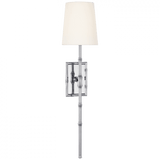 Visual Comfort & Co. Signature Collection Grenol Single Bamboo Tail Sconce - Polished Nickel 