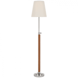 Visual Comfort & Co. Signature Collection Bryant Wrapped Table Lamp - Polished Nickel and Natural Leather 