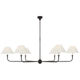 Visual Comfort & Co. Signature Collection Piaf Oversized Chandelier - Aged Iron and Ebonized Oak 