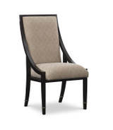 Maitland-Smith Bolero Side Chair, Bombay Mahogany, Deco Topaz Upholstery, 42"H (88-0345 YUU906TMCP) 
