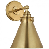 Visual Comfort & Co. Signature Collection Parkington Small Single Wall Light - Antique-Burnished Brass 