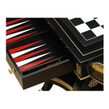 Maitland-Smith Eclipse Game Table, Ebony, Gold, 32"W (89-0901 YUU906TNAP) 