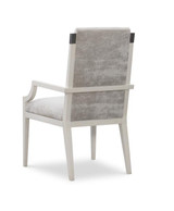 Maitland-Smith Ensemble Armchair, Mahogany, Luster Fog Silver Upholstery, 40"H (88-0446 YUU906TP7H) 