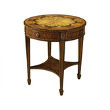 Maitland-Smith Floral Accent Table, Aged Regency Mahogany, 24"W (8111-32 YUU906TP85) 