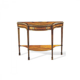 Maitland-Smith Genteel Console Table, Maple, Rosewood Banding, 45"W (89-0106 YUU906TP8R) 