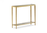 Maitland-Smith Jinx Console Table, Small, Brass, Glass Top, 36"W (HM1017N-2 YUU906TQ6L) 
