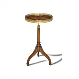 Maitland-Smith Proper Side Table, Walnut, Brass Accents, 28.5"H (89-0401 YUU906TR7Q) 