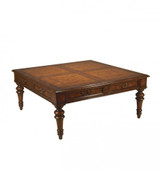 Maitland-Smith Reginold Cocktail Table, Aged Regency Ash Burl Wood, 48"W (8102-33 YUU906TR8C) 