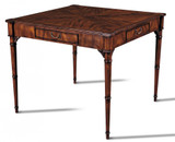 Maitland-Smith Stewart Card Table, Mahogany, Brass Handles, 36"W (89-0905 YUU906TT5Y) 