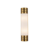 Alora Lighting Willard Wall/Vanity Light, 2-Light, Vintage Brass, Opal Matte Glass, 18.38"H 