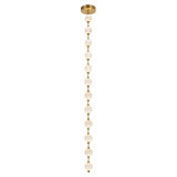 Alora Lighting Marni Pendant, 2-Light, LED, Natural Brass, 86.5"L 