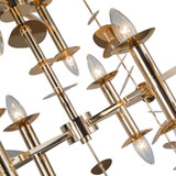 Alora Lighting Yukari Candelabra Chandelier, 16-Light, Polished Brass, 40.25"H (CH340041PB 7072WLN) 