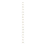 Alora Lighting Marni Pendant, 2-Light, LED, Polished Nickel, White Linen Shade, 114.88"L 