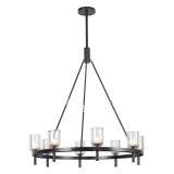 Alora Lighting Lucian Candelabra Chandelier, 8-Light, Urban Bronze, Clear Crystal, 37.38"H 