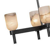 Alora Lighting Lucian Pendant, 10-Light, Urban Bronze, Alabaster, 51.5"L 