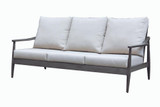 Ratana Bolano Sofa, Taupe, Ash Gray Frame, 82.5"W (FN53303ASG-FO5116 YUU90040D3) 