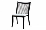 Ratana Copacabana Dining Side Chair, Canvas, Brown Durastrap, Black Frame, 21"W (FN55011BRN-FO5115 YUU90040EN) 