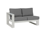Ratana Element 5.0 Sectional 2-Seater Left Arm, Black, Whitewash Frame, 56.5"W (FN57052WHT-L-FO5129 YUU90041CF) 