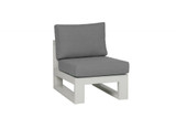 Ratana Element 5.0 Sectional Chair, Taupe, Whitewash Frame, 26"W (FN57053WHT-C-FO5116 YUU90041CW) 