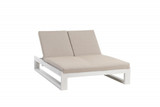 Ratana Element 5.0 Double Chaise Lounger, Canvas, Whitewash Frame, 54.5"W (FN57022WHT-FO5115 YUU90041D6) 