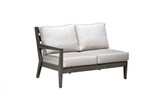 Ratana Lucia Sectional 2-Seater Left Arm, Taupe, Ash Gray Frame, 51.5"W (FN54452ASG-L-FO5116 YUU90042CP) 