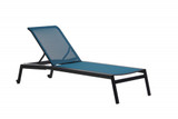 Ratana Lyon Lounger, Peacock, Graphite Frame, 29.75"W (FN61820PEA YUU900439D) 