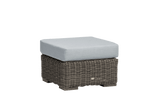 Ratana Cubo Ottoman, Canvas, Creamy Oak Resin, Pearl Gray Frame, 12"H (FN61216COK-FO5115 YUU90043A3) 