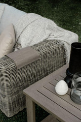 Ratana Cubo End Table, Pearl Gray, 21.75"W (FN61205PGR YUU90043C7) 