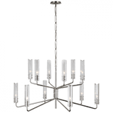 Visual Comfort & Co. Signature Collection Casoria Large Two-Tier Chandelier - Polished Nickel 