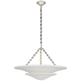 Visual Comfort & Co. Signature Collection Mollino Medium Tiered Chandelier - Polished Nickel 