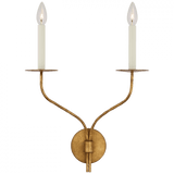 Visual Comfort & Co. Signature Collection Belfair Large Double Sconce - Gilded Iron 