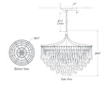 Visual Comfort & Co. Signature Collection Vacarro Medium Chandelier - Plaster White 