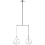 Visual Comfort & Co. Signature Collection Lomme Small Linear Chandelier - Polished Nickel 