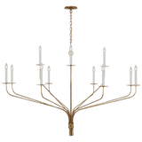 Visual Comfort & Co. Signature Collection Belfair Grande Two-Tier Chandelier - Gilded Iron 