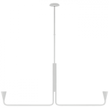 Visual Comfort & Co. Signature Collection Brassica Large Linear Chandelier - Plaster White 