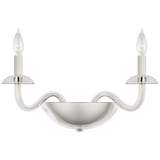 Visual Comfort & Co. Signature Collection Brigitte Small Double Sconce - Polished Nickel and Clear Glass 