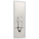 Visual Comfort & Co. Signature Collection Brigitte Medium Reflector Sconce - Polished Nickel and Clear Glass 