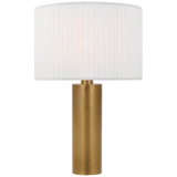 Visual Comfort & Co. Signature Collection Sylvie Medium Table Lamp - Hand-Rubbed Antique Brass and Silk Pleat 