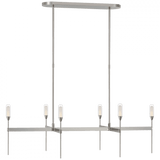 Visual Comfort & Co. Signature Collection Overture Medium Uplight Linear Chandelier - Polished Nickel 