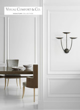 Visual Comfort & Co. Signature Collection Keira Large Triple Sconce - Hand-Rubbed Antique Brass and Bronze 