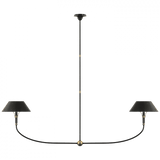 Visual Comfort & Co. Signature Collection Turlington XL Linear Chandelier - Hand-Rubbed Antique Brass and Bronze 